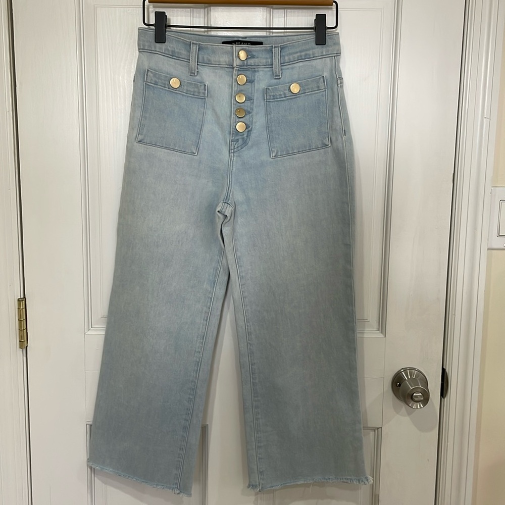 J Brand cropped wide-leg sailor jean